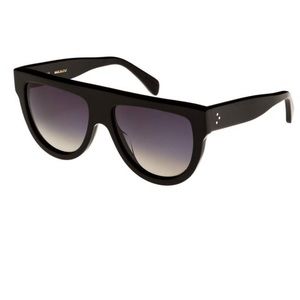 Celine flat top shield sunglasses in black